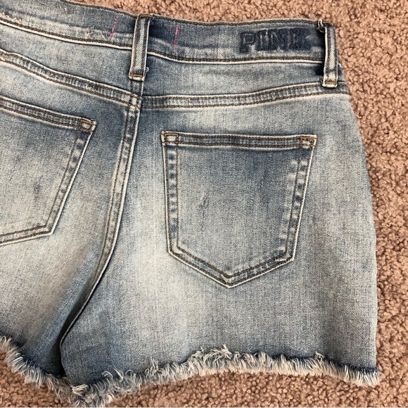 Pink Victoria’s Secret Denim Short Womens 4 - Picture 8 of 10